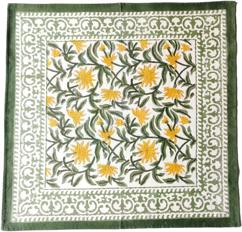 Green & Yellow Paisley Napkins