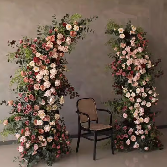 Mauve and Burgundy Floral Wedding Arch