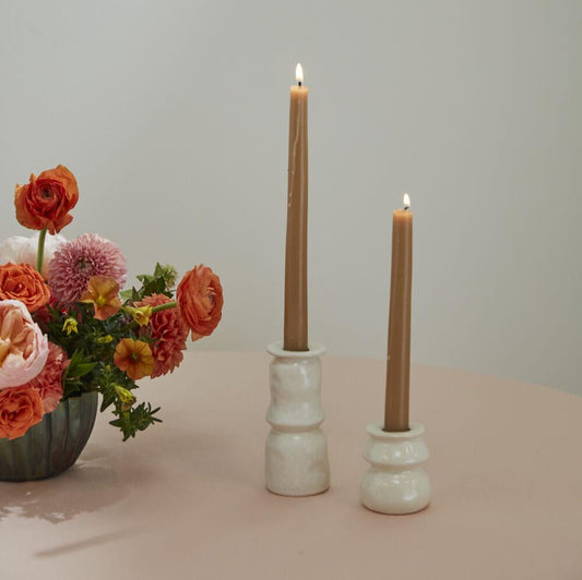 Clay Taper Candle Holders