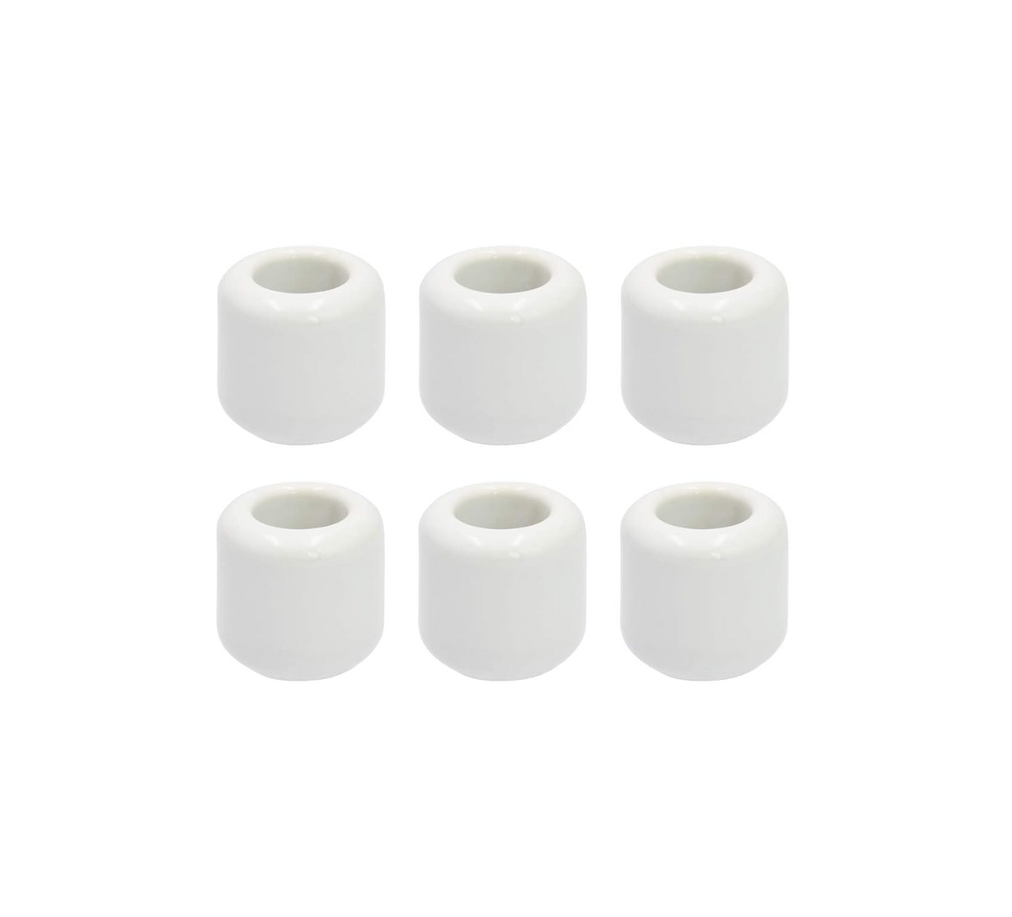 Modern White Ceramic Taper Candle Holders